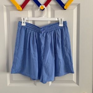 Light Blue Chiffon Shorts